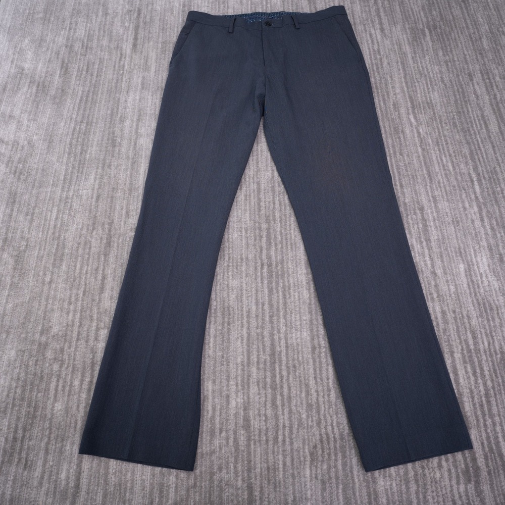 English Laundry Finchley Dress Pants Mens 34x34 Navy Blue Excellent Stretch